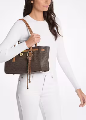 michael kors hamilton moderne small signature logo satchel