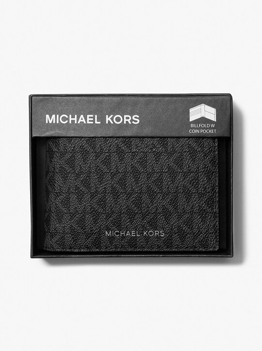 michael kors cooper logo billfold wallet with coin pouch