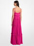 michael kors ruffled georgette tiered maxi dress