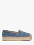Lynn Logo Embossed Denim Platform Espadrille michael kors lynn logo embossed denim platform espadrille