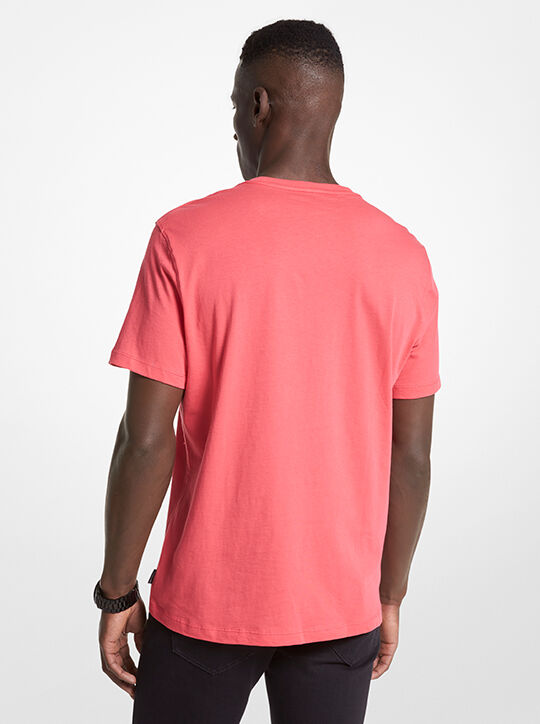 Graphic Logo Cotton T-Shirt michael kors graphic logo cotton t shirt