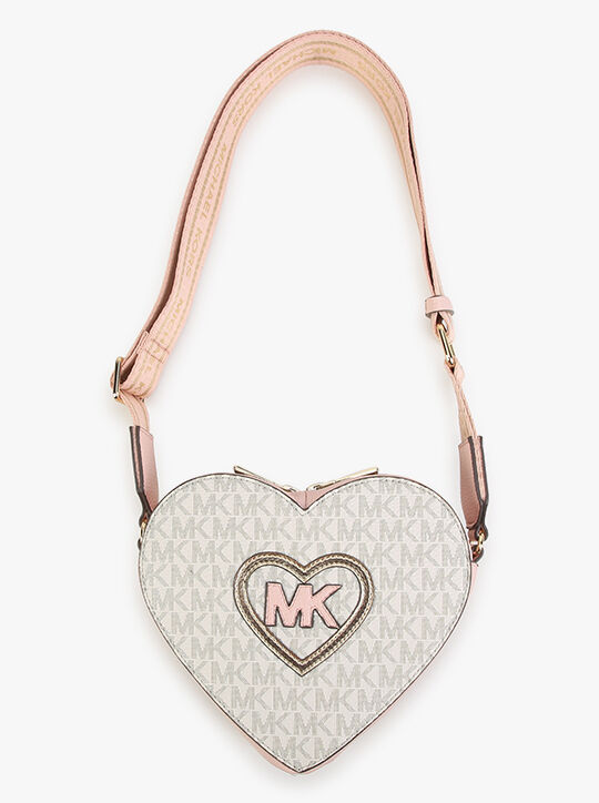 michael kors heart shaped logo crossbody bag