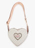 michael kors heart shaped logo crossbody bag