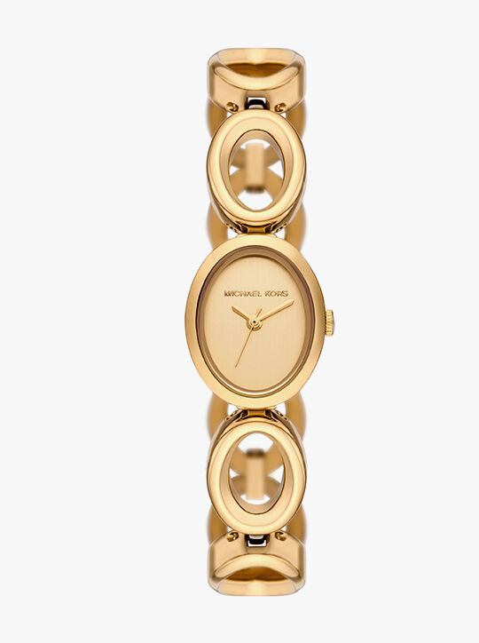 michael kors maude gold tone link watch