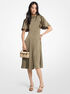 Cape Sleeve Satin Midi Dress michael kors cape sleeve satin midi dress