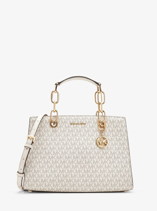 Cynthia Medium Signature Logo Satchel michael kors cynthia medium signature logo satchel