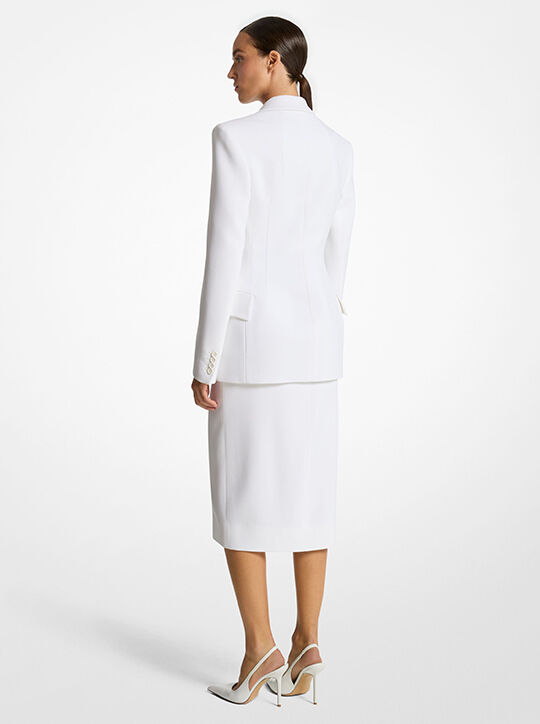 michael kors belted crepe sabl  sculpted blazer