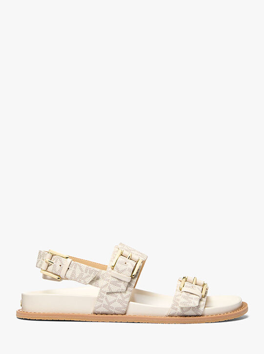 michael kors nia signature logo sandal