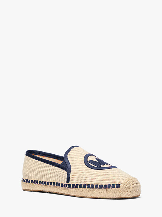 michael kors hastings two tone cotton blend canvas espadrille