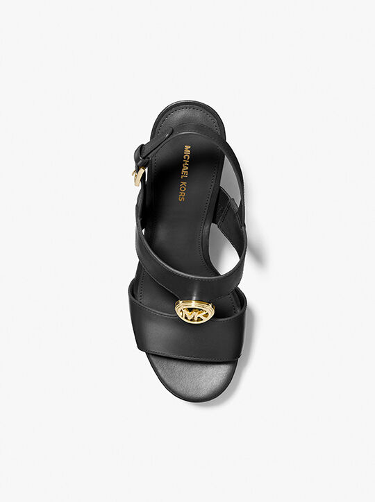 michael kors erin leather platform sandal