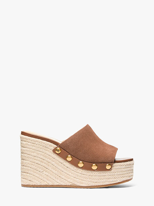 Mayes Suede Wedge Sandal michael kors mayes suede wedge sandal