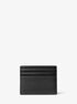 michael kors hudson pebbled leather card case