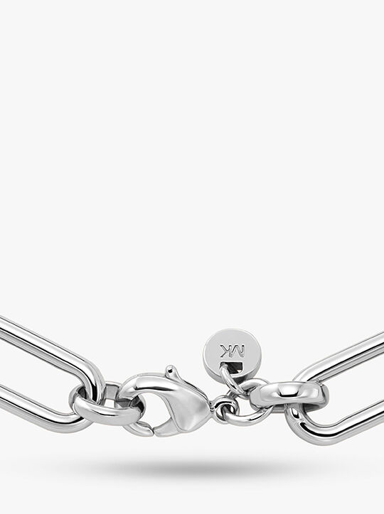 Michael Kors Platinum-Plated Empire Link Chain Bracelet michael kors platinum plated empire link chain bracelet
