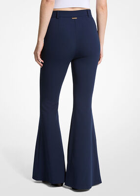 michael kors stretch crepe flared pant