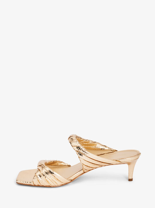 Kiana Metallic Snake Embossed Leather Sandal michael kors kiana metallic snake embossed leather sandal