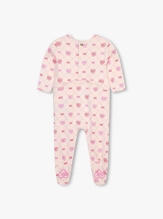 Metallic Logo Cotton Pajama Baby Gift Set michael kors metallic logo cotton pajama baby gift set