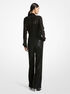michael kors pinstripe sequined georgette jumpsuit