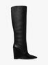 Isra Leather Wedge Boot michael kors isra leather wedge boot