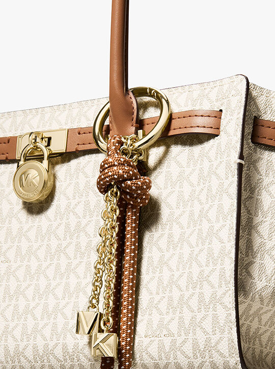 michael kors hamilton moderne small signature logo satchel