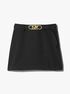 Stretch Crepe Belted Mini Skirt michael kors stretch crepe belted mini skirt