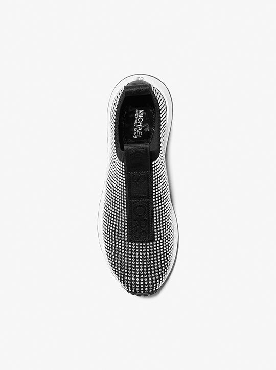 Bodie Embellished Stretch Knit Slip-On Trainer michael kors bodie embellished stretch knit slip on trainer