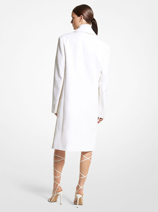 michael kors cotton and linen blend chesterfield coat