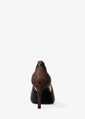 michael kors leather slingback pump
