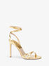 Chrissy Metallic Python Embossed Leather Sandal michael kors chrissy metallic python embossed leather sandal