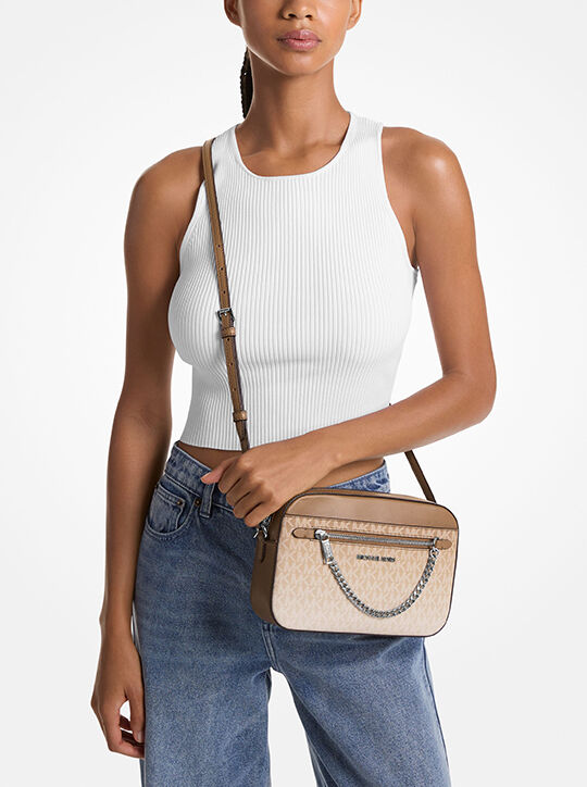 michael kors jet set large ombr  signature logo crossbody body