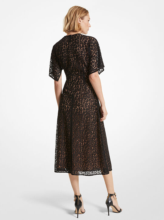 فستان ميدي دانتيل بحبال ليوبارد michael kors فستان ميدي دانتيل بحبال ليوبارد