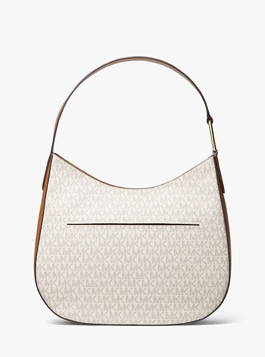 Kensington Large Signature Logo Hobo Shoulder Bag, VANILLA