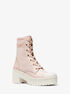 Brea Stretch-Knit and Leather Combat Boot michael kors brea stretch knit and leather combat boot