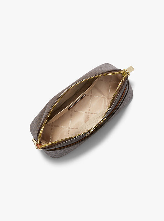 michael kors jet set travel medium logo dome crossbody bag