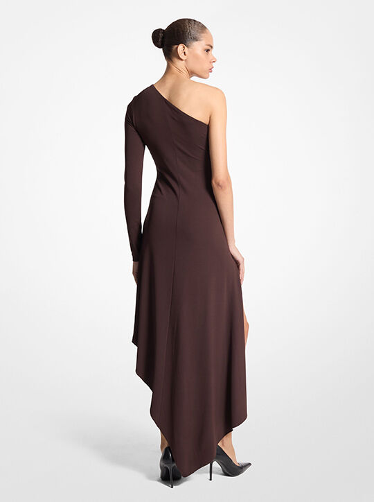 Stretch Matte Jersey One-Shoulder Handkerchief Dress michael kors stretch matte jersey one shoulder handkerchief dress