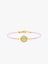 michael kors pav  gold tone logo corded bracelet
