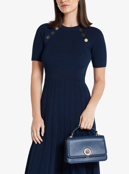 michael kors delancey medium leather crossbody satchel