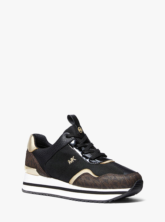 michael kors حذاء رياضي رينا بلاتفورم بخامات متنوعة