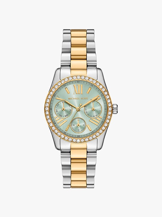 Lexington Pavé Two-Tone Watch michael kors lexington pav two tone watch