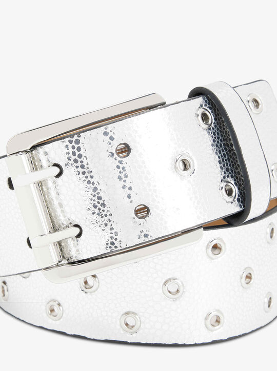 michael kors leather belt with mini grommets