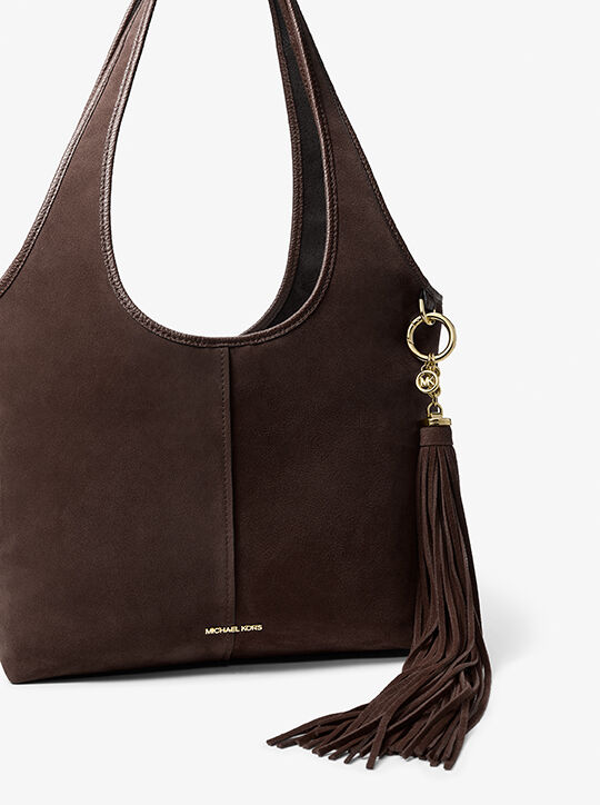 Suede Tassel Bag Charm michael kors suede tassel bag charm